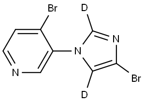 4-bromo-3-(4-bromo-1H-imidazol-1-yl-2,5-d2)pyridine Struktur