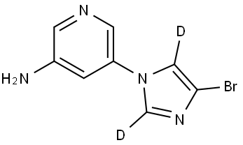 5-(4-bromo-1H-imidazol-1-yl-2,5-d2)pyridin-3-amine Struktur