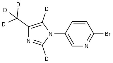 2-bromo-5-(4-(methyl-d3)-1H-imidazol-1-yl-2,5-d2)pyridine Struktur