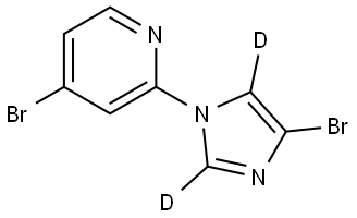 4-bromo-2-(4-bromo-1H-imidazol-1-yl-2,5-d2)pyridine Struktur