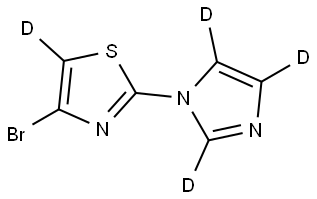 4-bromo-2-(1H-imidazol-1-yl-d3)thiazole-5-d Struktur