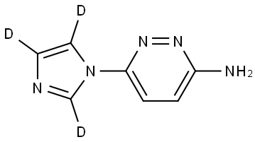 6-(1H-imidazol-1-yl-d3)pyridazin-3-amine Struktur