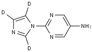 2-(1H-imidazol-1-yl-d3)pyrimidin-5-amine Struktur