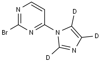 2-bromo-4-(1H-imidazol-1-yl-d3)pyrimidine Struktur