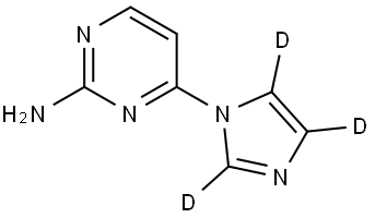 4-(1H-imidazol-1-yl-d3)pyrimidin-2-amine Struktur