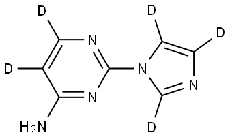 2-(1H-imidazol-1-yl-d3)pyrimidin-5,6-d2-4-amine Struktur