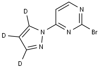 2-bromo-4-(1H-pyrazol-1-yl-d3)pyrimidine Struktur