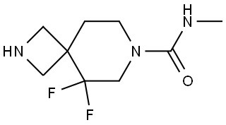 5,5-Difluoro-N-methyl-2,7-diazaspiro[3.5]nonane-7-carboxamide Struktur