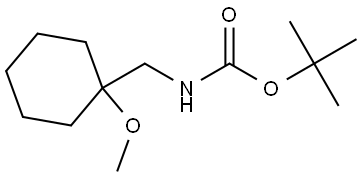 tert-butyl ((1-methoxycyclohexyl)methyl)carbamate Struktur