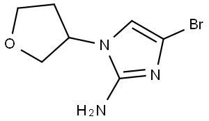 4-bromo-1-(tetrahydrofuran-3-yl)-1H-imidazol-2-amine Struktur