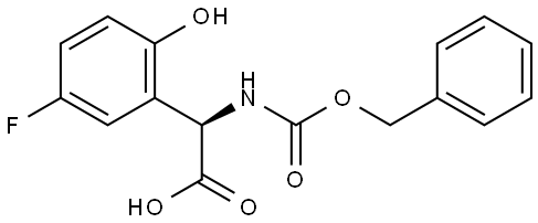 (R)-2-(((benzyloxy)carbonyl)amino)-2-(5-fluoro-2-hydroxyphenyl)acetic acid Struktur