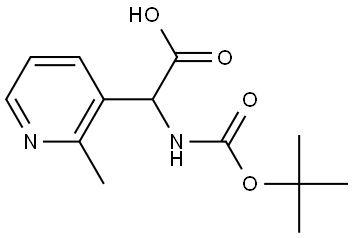 3-Pyridineacetic acid, α-[[(1,1-dimethylethoxy)carbonyl]amino]-2-methyl- Struktur