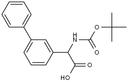 2-([1,1'-biphenyl]-3-yl)-2-((tert-butoxycarbonyl)amino)acetic acid Struktur