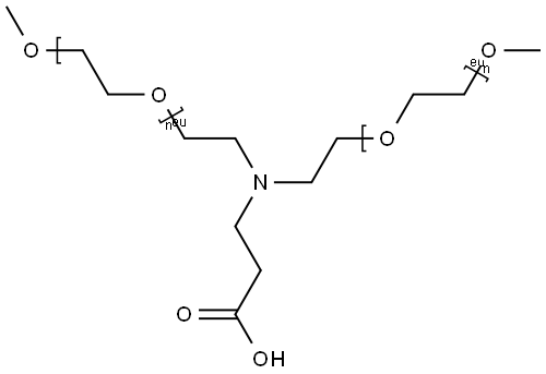 N-(propanoic acid)-N-bis(m-PEG12) Struktur