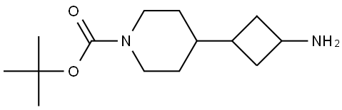 tert-butyl 4-(3-aminocyclobutyl)piperidine-1-carboxylate Struktur