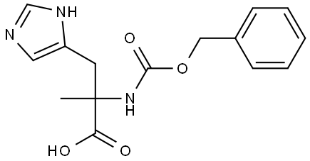 2-(((benzyloxy)carbonyl)amino)-3-(1H-imidazol-4-yl)-2-methylpropanoic acid Struktur