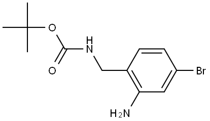 tert-Butyl 2-amino-4-bromobenzylcarbamate Struktur