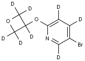 5-bromo-2-((oxetan-3-yl-d5)oxy)pyridine-3,4,6-d3 Struktur