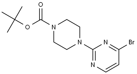 tert-butyl 4-(4-bromopyrimidin-2-yl)piperazine-1-carboxylate Struktur