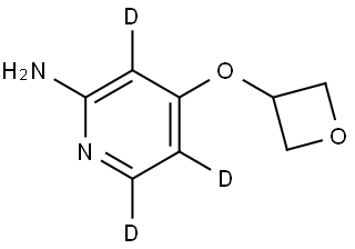 4-(oxetan-3-yloxy)pyridin-3,5,6-d3-2-amine Struktur