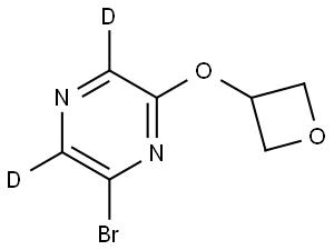 2-bromo-6-(oxetan-3-yloxy)pyrazine-3,5-d2 Struktur