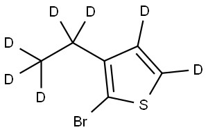 2-bromo-3-(ethyl-d5)thiophene-4,5-d2 Struktur