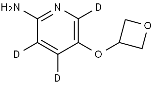 5-(oxetan-3-yloxy)pyridin-3,4,6-d3-2-amine Struktur