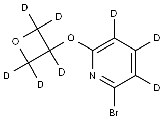 2-bromo-6-((oxetan-3-yl-d5)oxy)pyridine-3,4,5-d3 Struktur