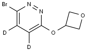 3-bromo-6-(oxetan-3-yloxy)pyridazine-4,5-d2 Struktur