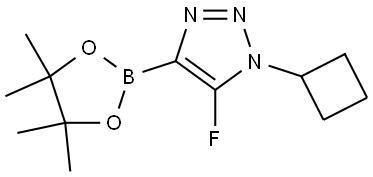 1-cyclobutyl-5-fluoro-4-(4,4,5,5-tetramethyl-1,3,2-dioxaborolan-2-yl)-1H-1,2,3-triazole Struktur