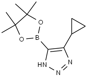 5-cyclopropyl-4-(4,4,5,5-tetramethyl-1,3,2-dioxaborolan-2-yl)-1H-1,2,3-triazole Struktur