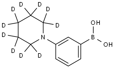 (3-(piperidin-1-yl-d10)phenyl)boronic acid Struktur