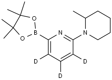 2-(2-methylpiperidin-1-yl)-6-(4,4,5,5-tetramethyl-1,3,2-dioxaborolan-2-yl)pyridine-3,4,5-d3 Struktur