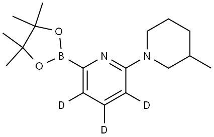 2-(3-methylpiperidin-1-yl)-6-(4,4,5,5-tetramethyl-1,3,2-dioxaborolan-2-yl)pyridine-3,4,5-d3 Struktur