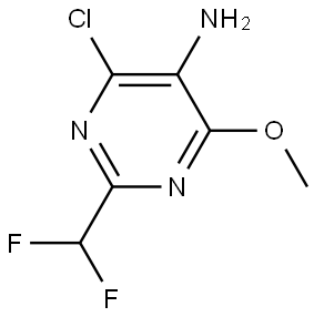 4-chloro-2-(difluoromethyl)-6-methoxypyrimidin-5-amine Struktur