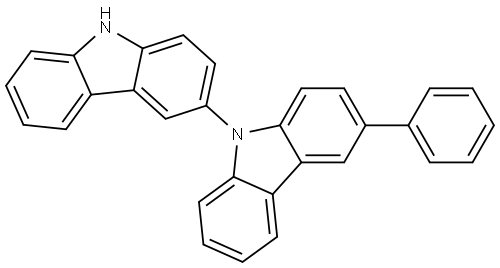 3,9′-Bi-9H-carbazole, 3′-phenyl- Struktur