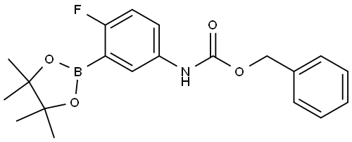 (4-氟-3-(4,4,5,5-四甲基-1,3,2-二氧硼雜環(huán)戊烷-2-基)苯基)氨基甲酸芐酯, 2377610-77-8, 結(jié)構(gòu)式