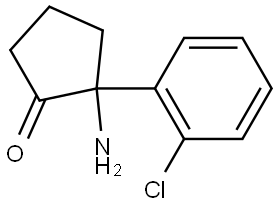 2-Amino-2-(2-chlorophenyl)cyclopentanone Struktur