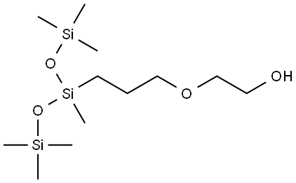 Ethanol, 2-[3-[1,3,3,3-tetramethyl-1-[(trimethylsilyl)oxy]-1-disiloxanyl]propoxy]- Struktur