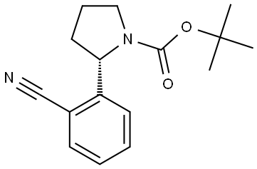 tert-butyl (S)-2-(2-cyanophenyl)pyrrolidine-1-carboxylate Struktur