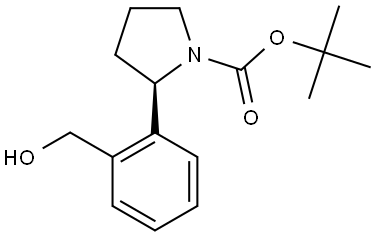 tert-butyl (R)-2-(2-(hydroxymethyl)phenyl)pyrrolidine-1-carboxylate Struktur