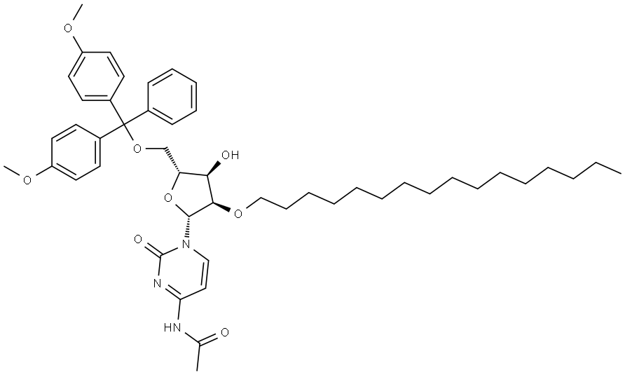 5'-DMT-2'-O-hexadecyl-N4-acetylcytidine Struktur