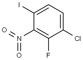 1-Chloro-2-fluoro-4-iodo-3-nitro-benzene Struktur