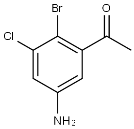 1-(5-Amino-2-bromo-3-chloro-phenyl)-ethanone Struktur