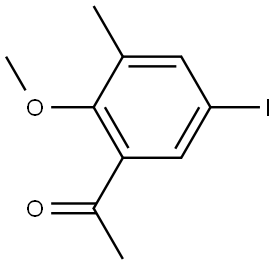 1-(5-Iodo-2-methoxy-3-methyl-phenyl)-ethanone Struktur