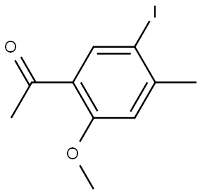 1-(5-Iodo-2-methoxy-4-methyl-phenyl)-ethanone Struktur