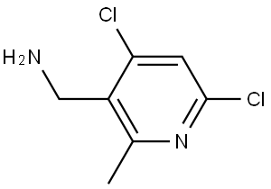 3-Pyridinemethanamine, 4,6-dichloro-2-methyl- Struktur