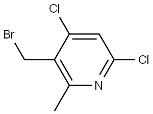 3-(Bromomethyl)-4,6-dichloro-2-methylpyridine Struktur