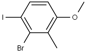 2-Bromo-1-iodo-4-methoxy-3-methylbenzene Struktur