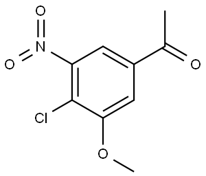 1-(4-Chloro-3-methoxy-5-nitro-phenyl)-ethanone Struktur